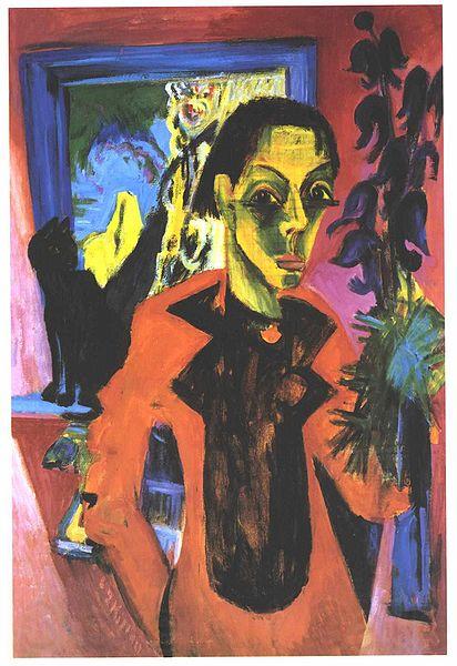 Ernst Ludwig Kirchner Selfportrait with shadow Spain oil painting art